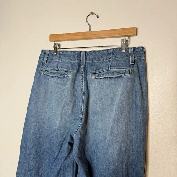 AMO Edith Wide Leg Denim Trouser in Romance 100% Cotton Slouchy Fit size 29 - Picture 6 of 14